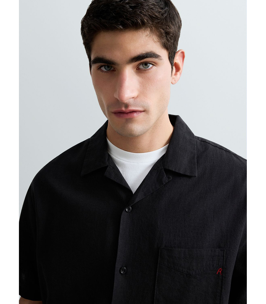 リネンコットンリラックスフィットシャツ 詳細画像 ブラック 5